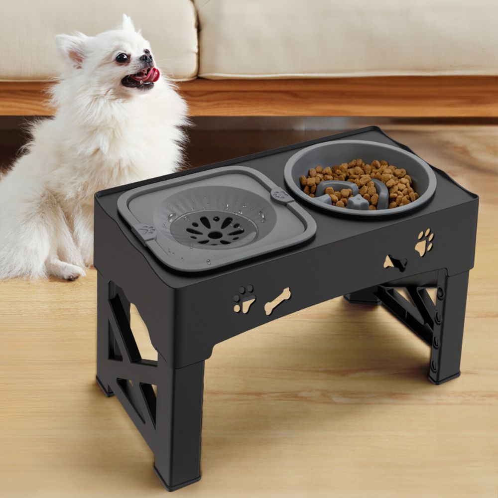 DinePaw | Elevated Dog Bowl with Adjustable Stand & Slow Feeding Design 1