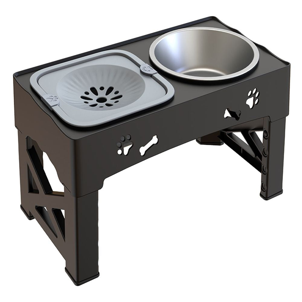 DinePaw | Elevated Dog Bowl with Adjustable Stand & Slow Feeding Design 4