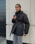 Dolie | Women's Belted Puffer Winter Jacket 6