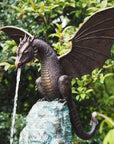 Draconis | Enchanting Fire-Breathing Dragon Fountain Sculpture 4