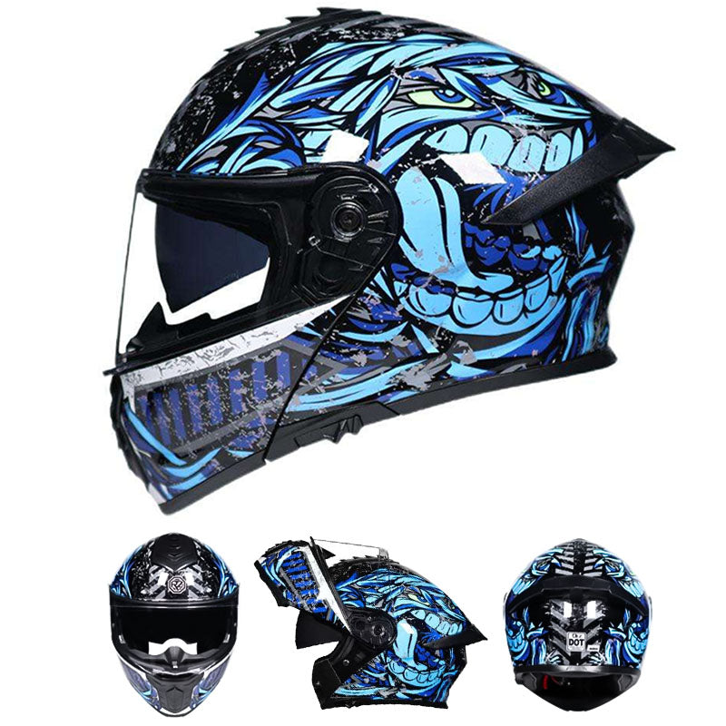 Dual-Lens Modular Helmet DOT ECE Approved Lightweight ABS 1