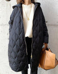 Durable Hooded Women's Casual Mid-Length Coat – Non-Stretch, Perfect for All Seasons 0