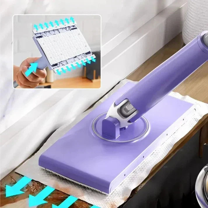 Eco-Friendly Cleaning Mop with Easy-Change Mechanism and 360° Flexibility – Reusable Cloths Included 2