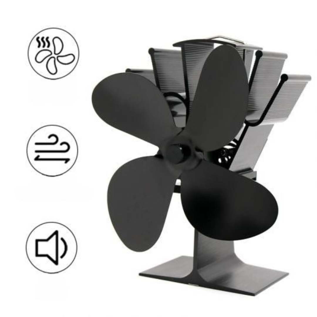 EcoFan | Wood Stove Heat-Powered Aluminum Fan for Even Airflow 1