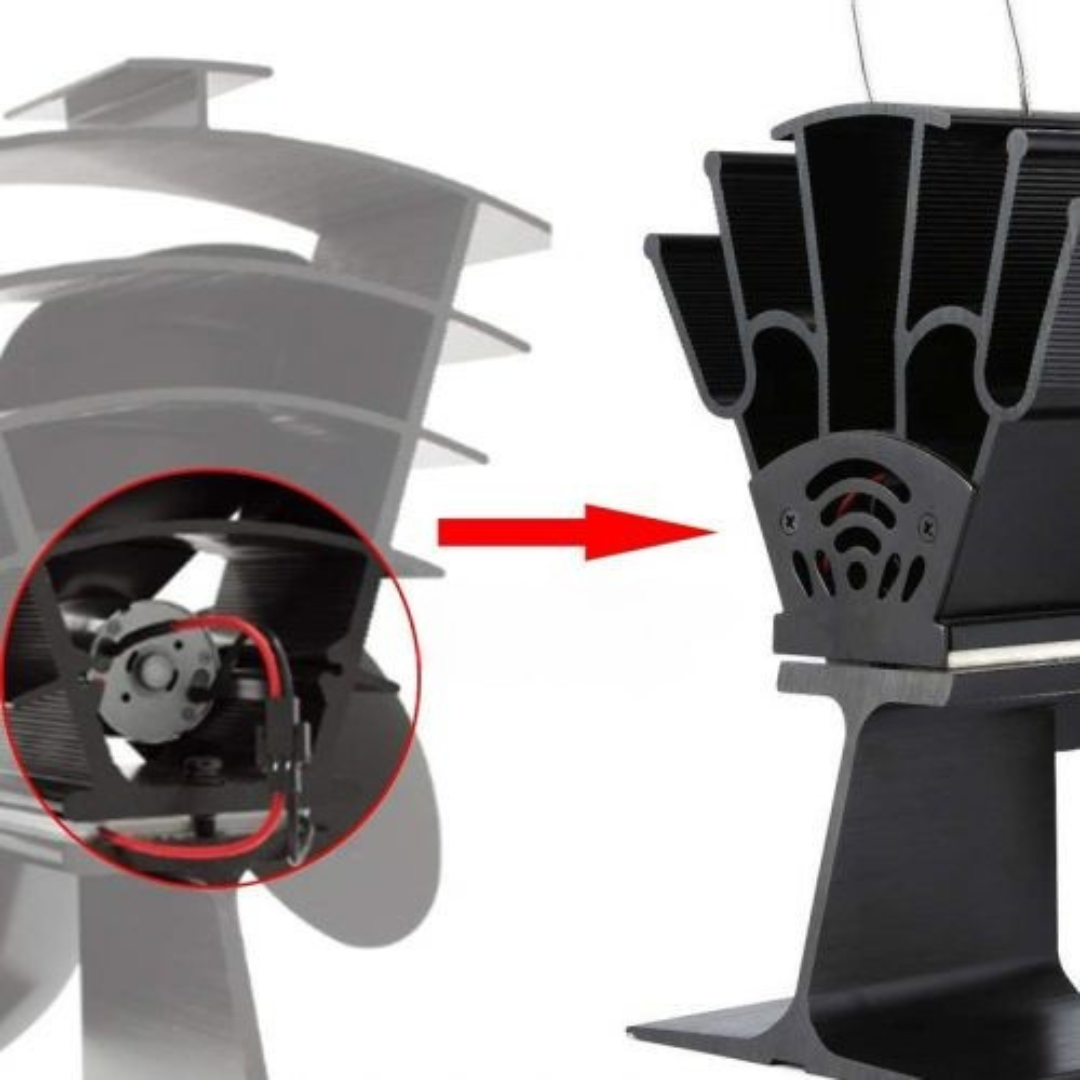 EcoFan | Wood Stove Heat-Powered Aluminum Fan for Even Airflow 3