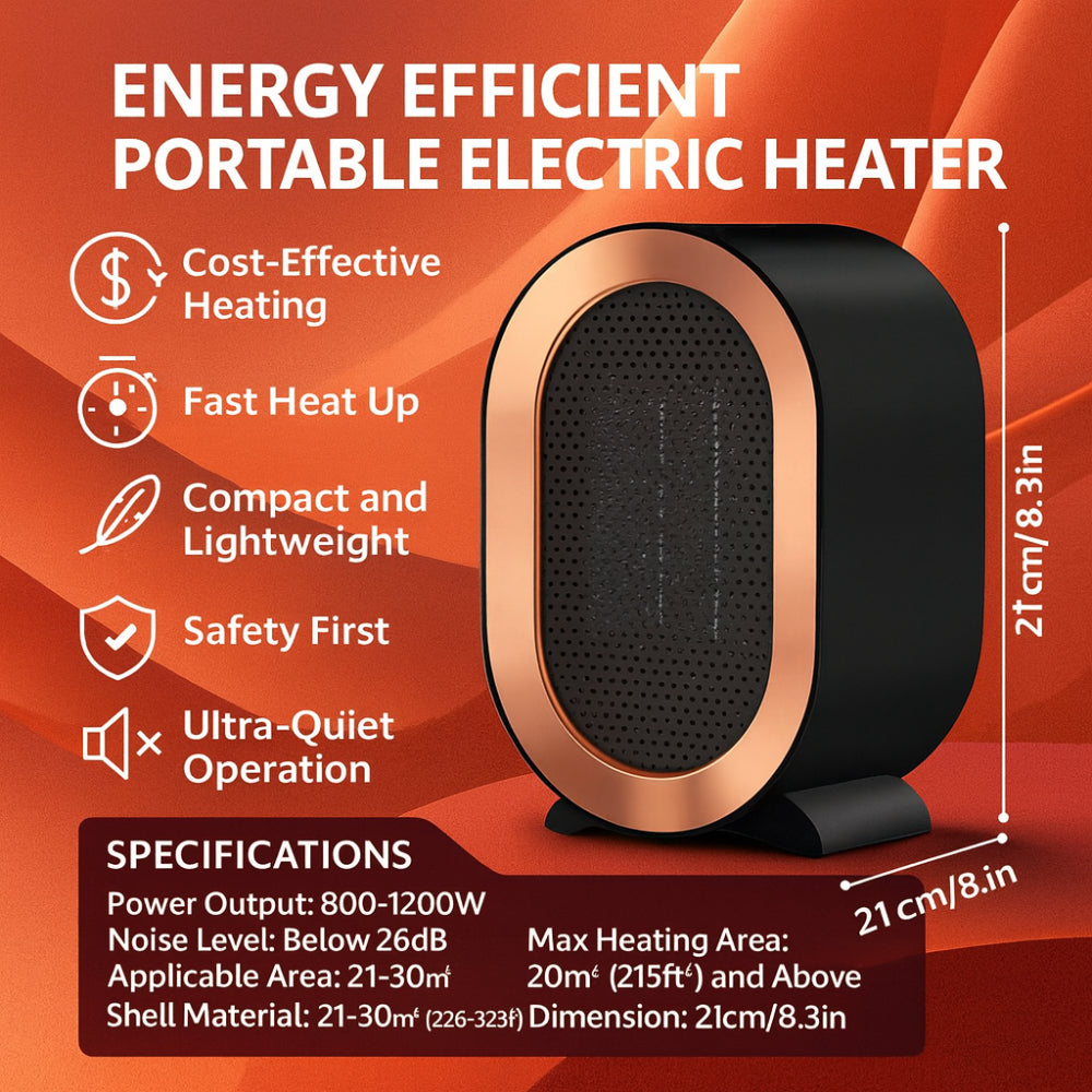 EcoWarm | Portable Electric Heater for Energy-Efficient Heating 5