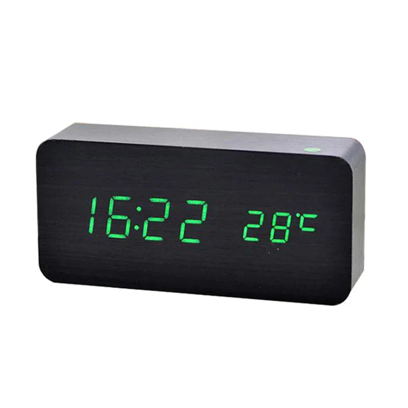 EcoWood | Stylish Modern Silent Digital Alarm Clock with LED Display 1