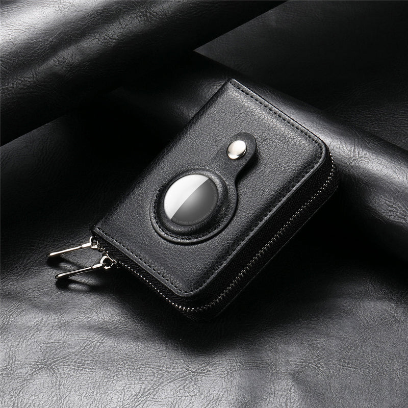 EdgeCraft | Sleek Smart RFID Leather Zipper Wallet with AirTag Integration 6