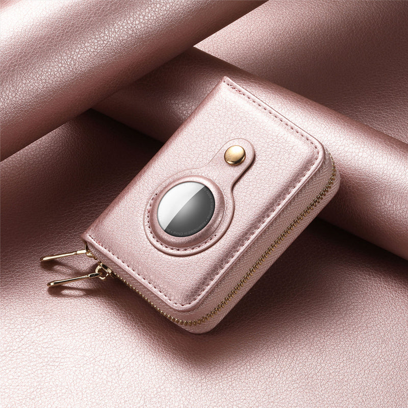 EdgeCraft | Sleek Smart RFID Leather Zipper Wallet with AirTag Integration 7