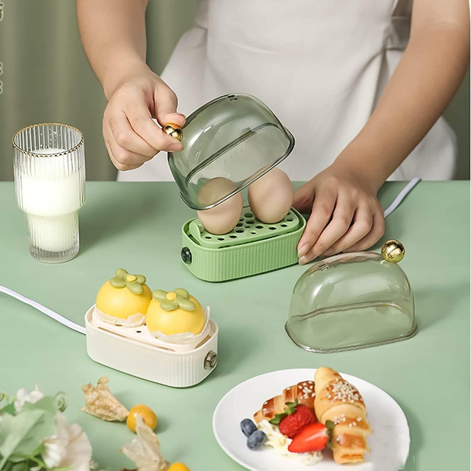 EggNest | Compact Versatile Electric Egg Cooker for Perfect Boiled and Poached Eggs 2