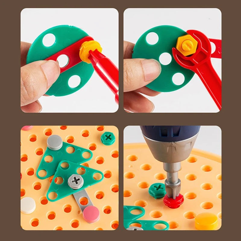 Electric Drill Construction Playset for Kids – Complete Tool Toy Set with Carrying Case 2