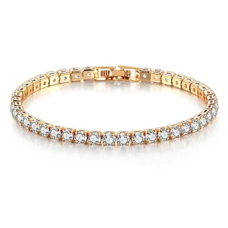 EleganceSparkle | Chic Dazzling Sterling Silver Tennis Bracelet for Women 2