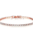 EleganceSparkle | Chic Dazzling Sterling Silver Tennis Bracelet for Women 4