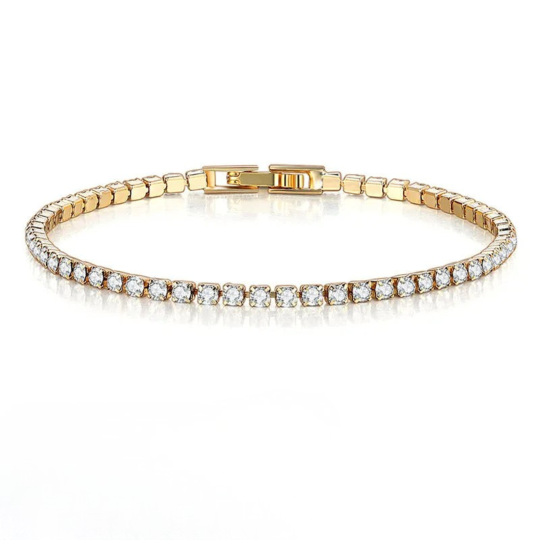 EleganceSparkle | Chic Dazzling Sterling Silver Tennis Bracelet for Women 5