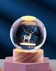 Elegant 3D Night Light Lamp with Crystal Design – USB Powered LED Home Decor Lighting 0