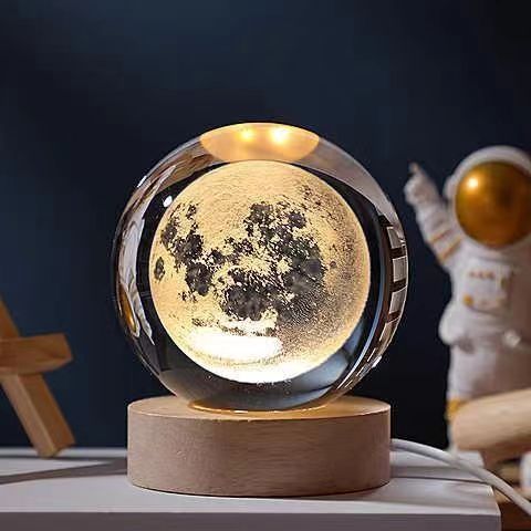 Elegant 3D Night Light Lamp with Crystal Design – USB Powered LED Home Decor Lighting 15