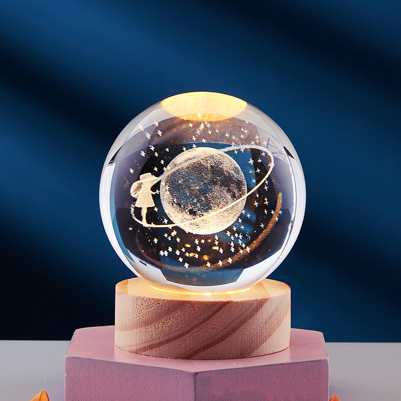 Elegant 3D Night Light Lamp with Crystal Design – USB Powered LED Home Decor Lighting 17