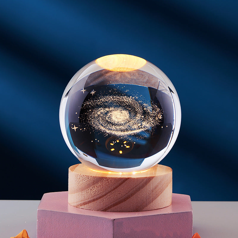 Elegant 3D Night Light Lamp with Crystal Design – USB Powered LED Home Decor Lighting 18