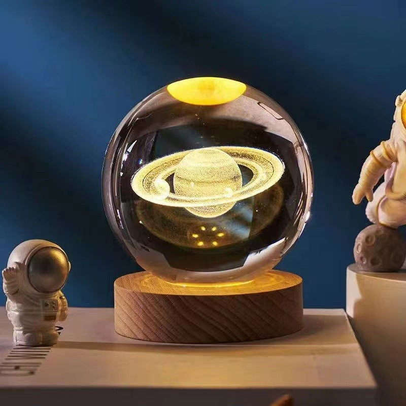Elegant 3D Night Light Lamp with Crystal Design – USB Powered LED Home Decor Lighting 20