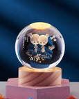 Elegant 3D Night Light Lamp with Crystal Design – USB Powered LED Home Decor Lighting 5