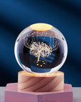 Elegant 3D Night Light Lamp with Crystal Design – USB Powered LED Home Decor Lighting 6