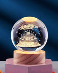 Elegant 3D Night Light Lamp with Crystal Design – USB Powered LED Home Decor Lighting 7