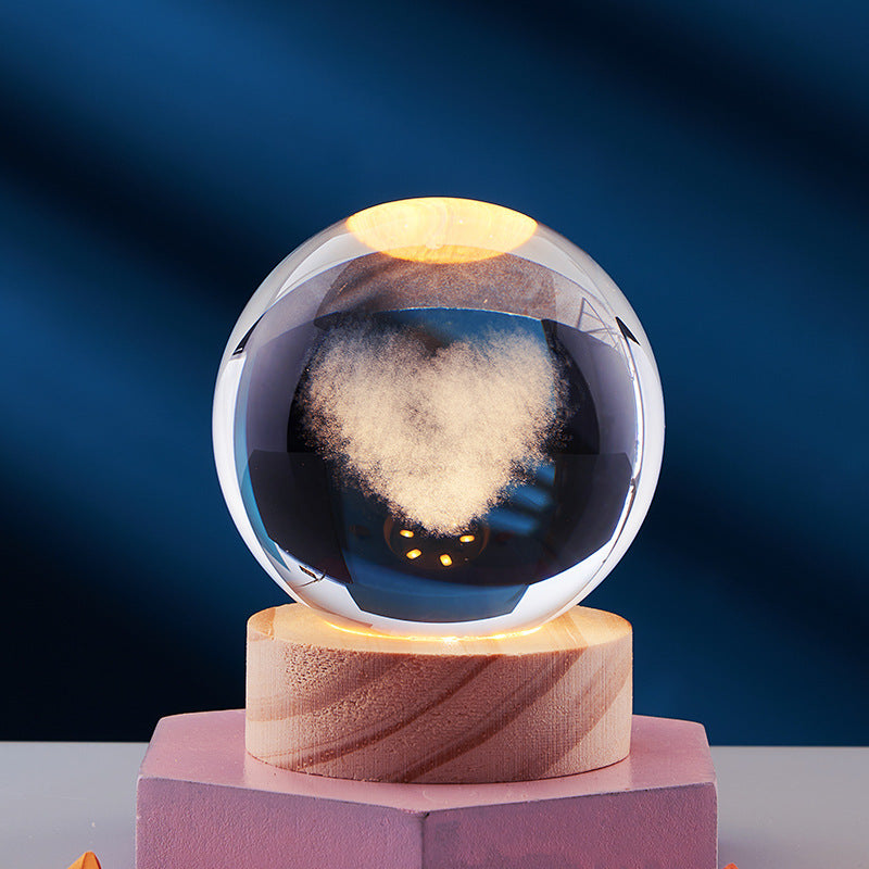 Elegant 3D Night Light Lamp with Crystal Design – USB Powered LED Home Decor Lighting 9