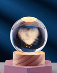 Elegant 3D Night Light Lamp with Crystal Design – USB Powered LED Home Decor Lighting 9