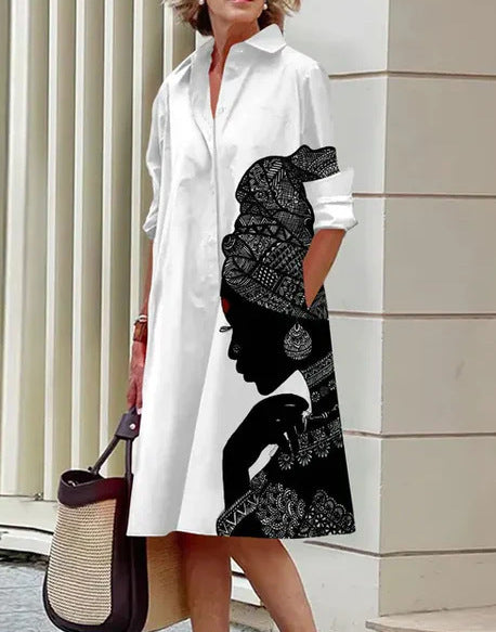 Elegant Casual Printed Women's Dress - Flattering Summer Style for Any Occasion 0
