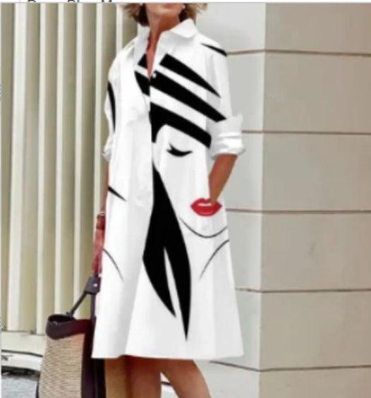 Elegant Casual Printed Women's Dress - Flattering Summer Style for Any Occasion 4