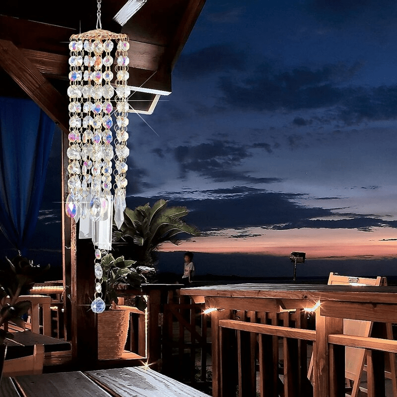 Elegant Crystal Wind Chime for Garden – Multicolor Design with Soothing Melodies for Outdoor Serenity 2