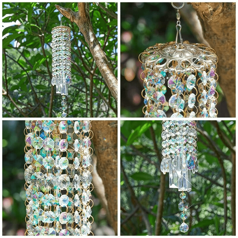Elegant Crystal Wind Chime for Garden – Multicolor Design with Soothing Melodies for Outdoor Serenity 3