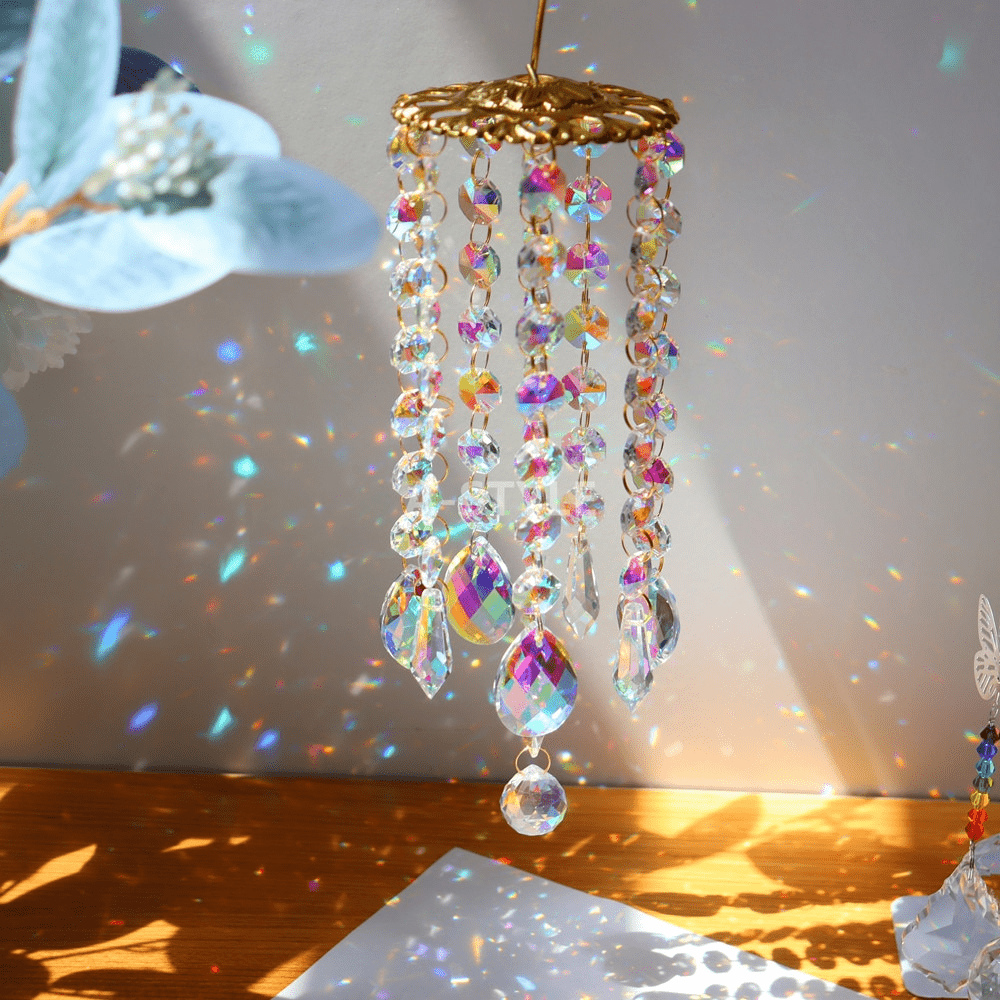 Elegant Crystal Wind Chime for Garden – Multicolor Design with Soothing Melodies for Outdoor Serenity 4