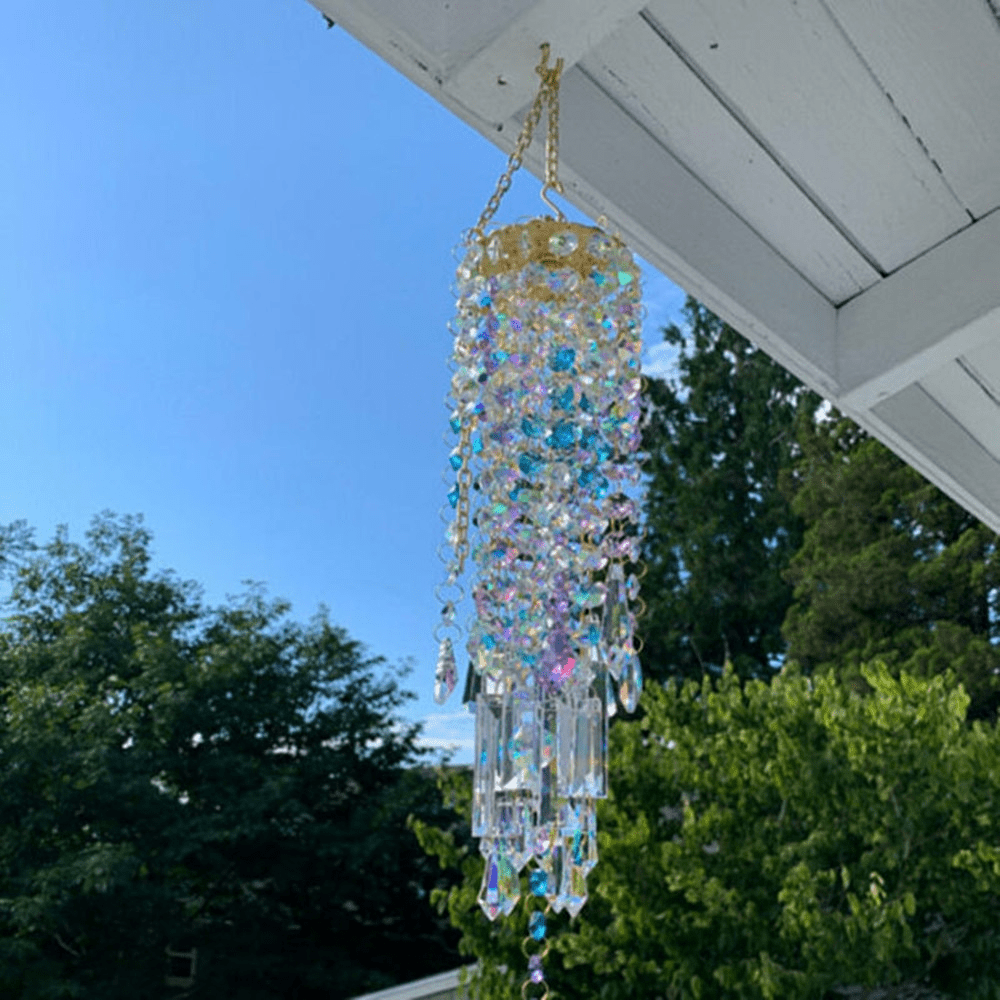 Elegant Crystal Wind Chime for Garden – Multicolor Design with Soothing Melodies for Outdoor Serenity 5