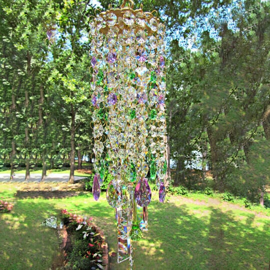 Elegant Crystal Wind Chime for Garden – Multicolor Design with Soothing Melodies for Outdoor Serenity 6