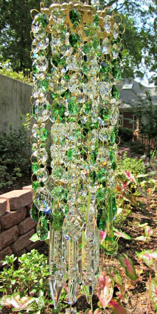 Elegant Crystal Wind Chime for Garden – Multicolor Design with Soothing Melodies for Outdoor Serenity 7