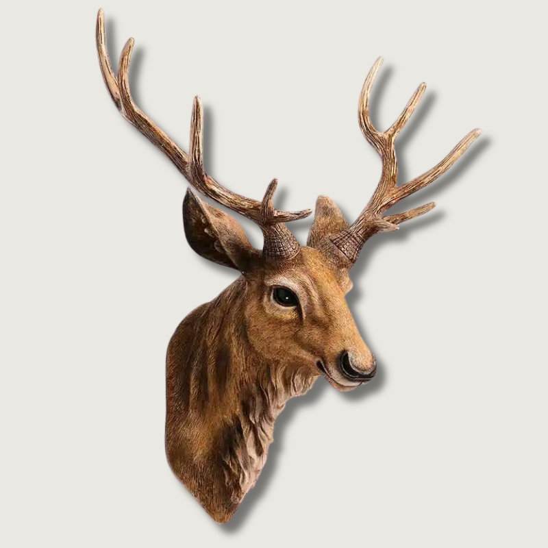 Elegant Faux Deer Head Wall Decor – Handmade Resin Art for Unique Home Accent, 40 x 45 cm 1