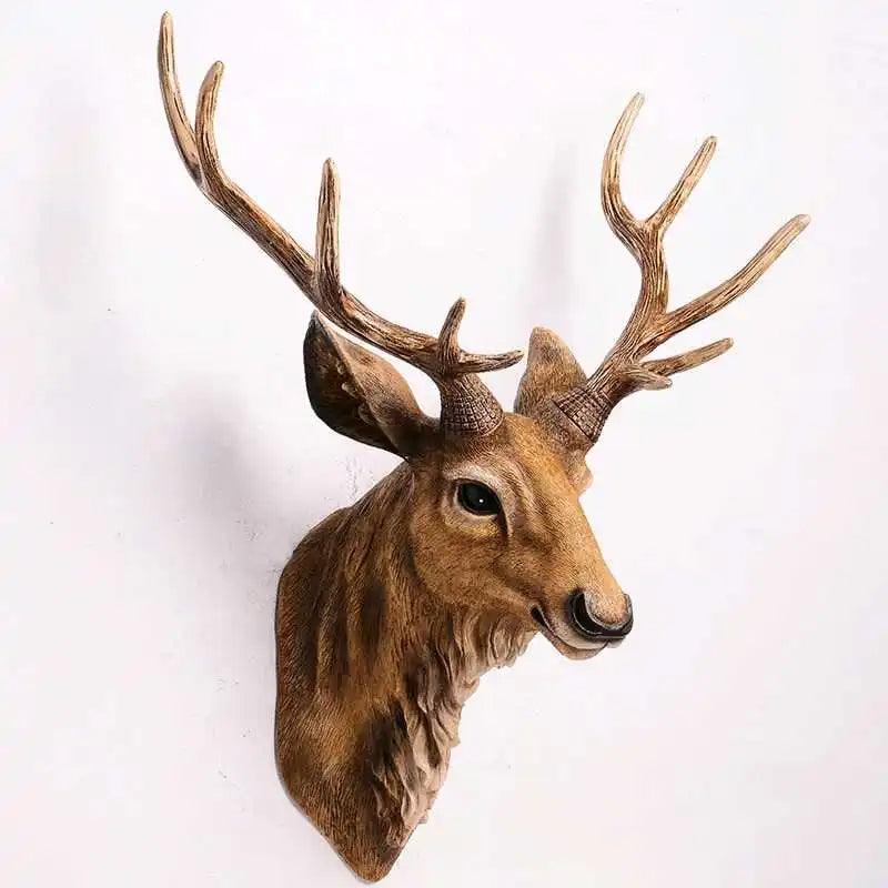Elegant Faux Deer Head Wall Decor – Handmade Resin Art for Unique Home Accent, 40 x 45 cm 4