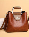 Elegant Leather Purse with Adjustable Strap – Spacious Handbag for Office and Casual Use, 22 x 12 x 27 cm 0