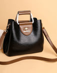 Elegant Leather Purse with Adjustable Strap – Spacious Handbag for Office and Casual Use, 22 x 12 x 27 cm 2
