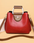 Elegant Leather Purse with Adjustable Strap – Spacious Handbag for Office and Casual Use, 22 x 12 x 27 cm 6