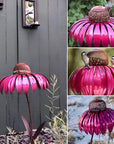 Elegant Metal Bird Feeder with Sunflower Design – Durable and Weather Resistant Garden Feeder 1