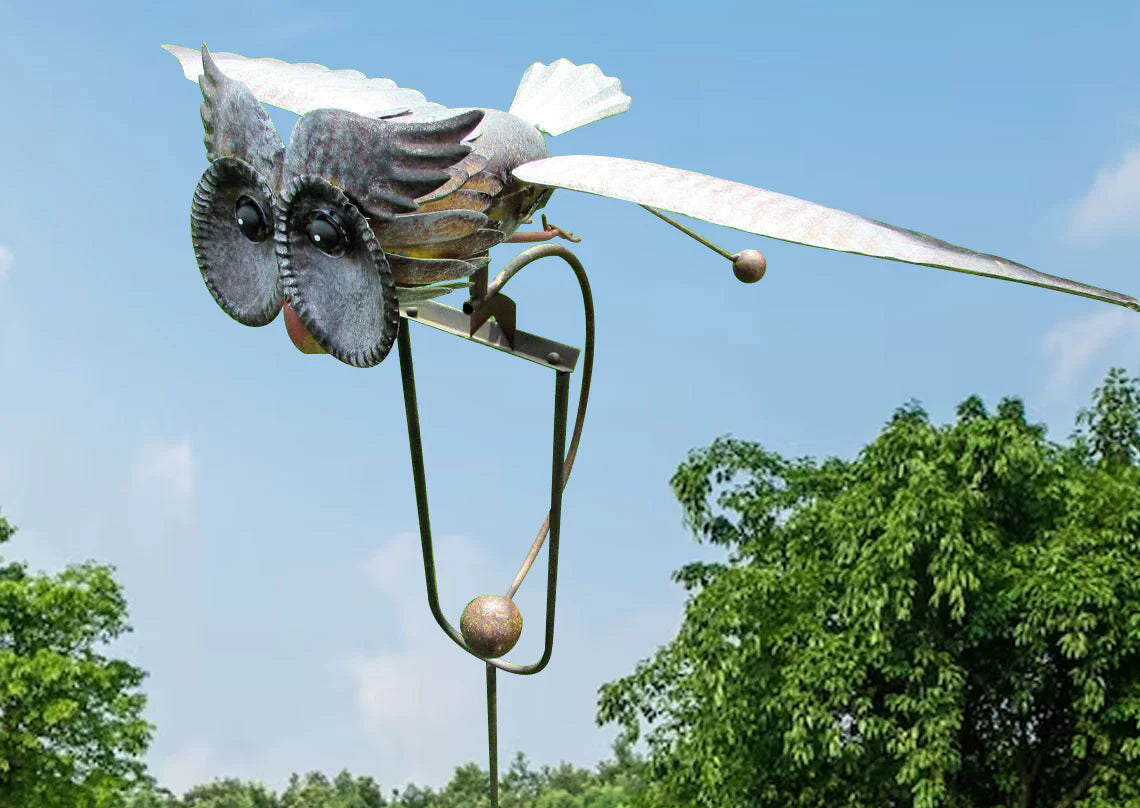 Elegant Metal Garden Windmill Sculpture – Movable Wings, Sturdy Weather-Resistant Garden Art for Outdoor Decoration 5