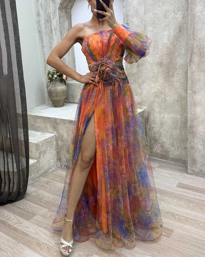 Elegant Off-Shoulder Gown for Wedding Guest Dresses and Formal Events – Available in Multiple Colors 0