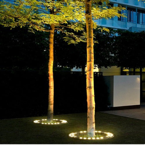 Elegant Outdoor Tree Spotlights – Warm White LED Landscape Lighting for Garden Illumination 4