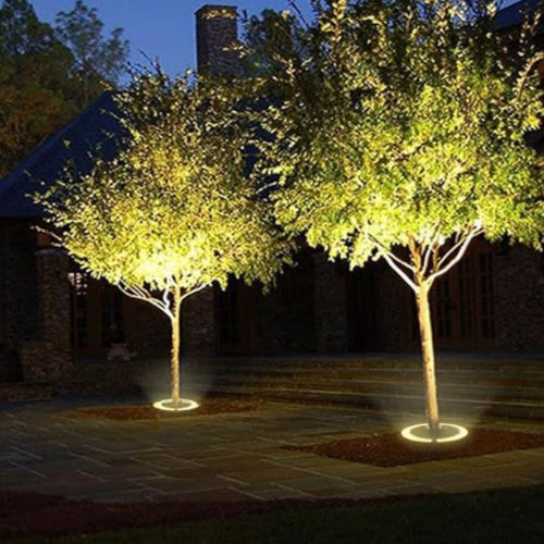 Elegant Outdoor Tree Spotlights – Warm White LED Landscape Lighting for Garden Illumination 6
