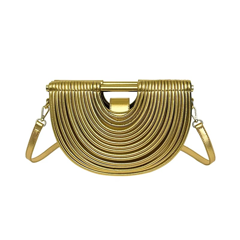 Elegant Rope Crescent Bag – Handmade Woven Evening Purse for Weddings and Events 0