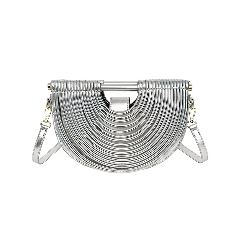 Elegant Rope Crescent Bag – Handmade Woven Evening Purse for Weddings and Events 1