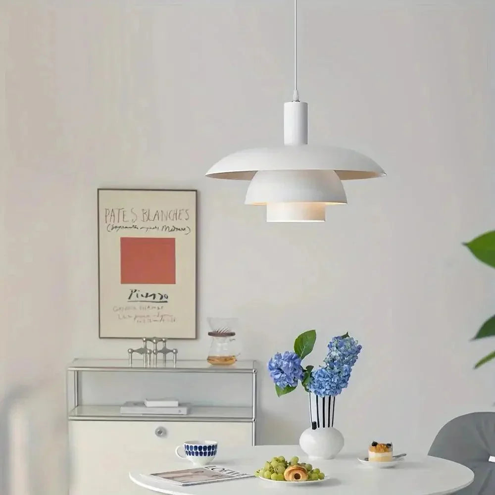 Elegant Scandinavian Hanging Lamp – Colorful LED Pendant Light for Kitchen and Living Room, Modern Aluminum Design 2
