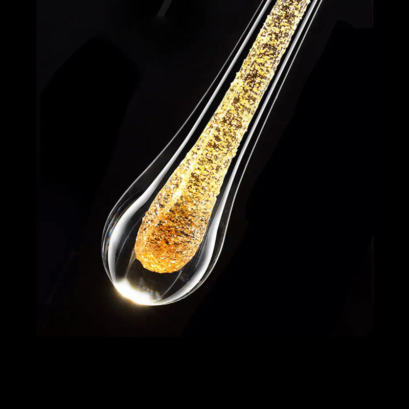 Elegant Wall Sconce Water-Drop Design Glass with Golden Accents 2